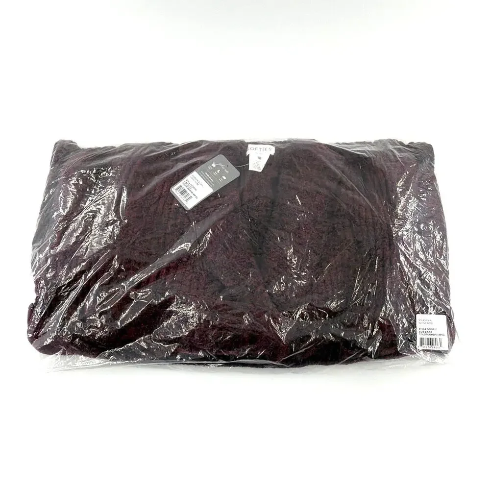 Softies Women's Dark Heather Cherry Cola Marshmallow Wrap Robe Size 2X-3X